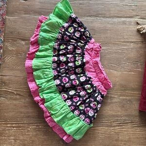 Handmade ruffle hearts & skull Skirt - see measurements for toddler